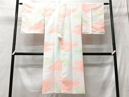 平和屋着物■長襦袢　袷　溢れ松葉文　洗える着物　CABD7095xe