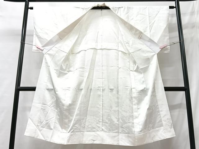 平和屋着物■長襦袢　無双仕立て　草花地紋　洗える着物　CABD7104xe