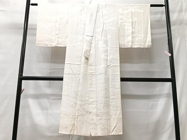 平和屋着物■長襦袢　無双仕立て　雲取り地紋　正絹　逸品　CABD7105xe
