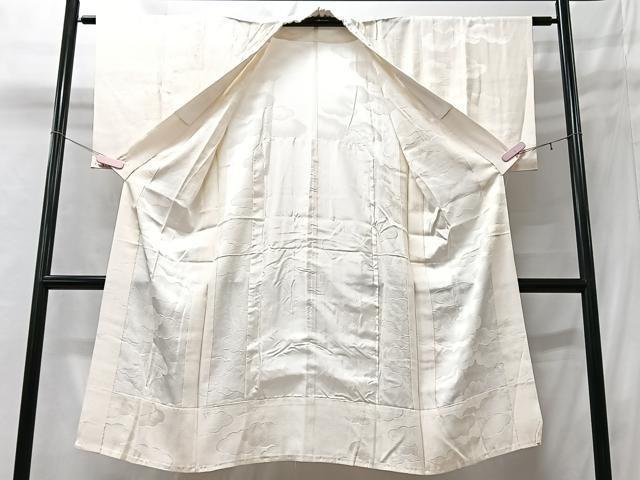 平和屋着物■長襦袢　無双仕立て　雲取り地紋　正絹　逸品　CABD7105xe