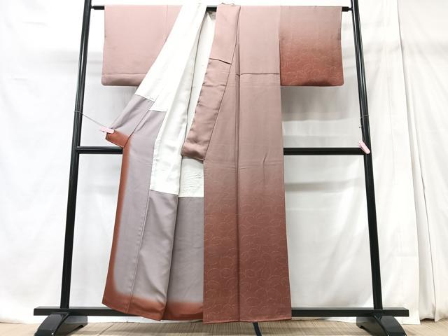 平和屋着物■訪問着 舞葉文 暈し染め 正絹 逸品 CABD7131xe