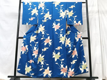 平和屋着物■上質な小紋 枝花文 正絹 逸品 CABD7152xe