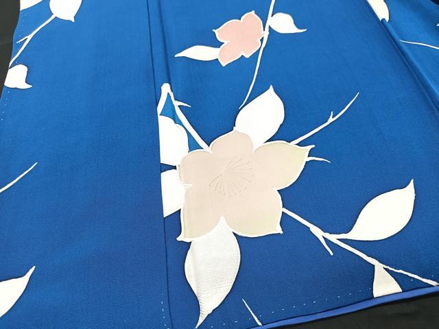 平和屋着物■上質な小紋 枝花文 正絹 逸品 CABD7152xe