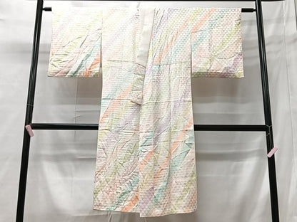 平和屋着物■長襦袢 無双仕立て 霞文 暈し染め 正絹 逸品 CABD7156xe