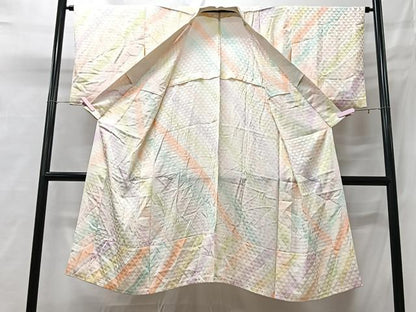 平和屋着物■長襦袢 無双仕立て 霞文 暈し染め 正絹 逸品 CABD7156xe