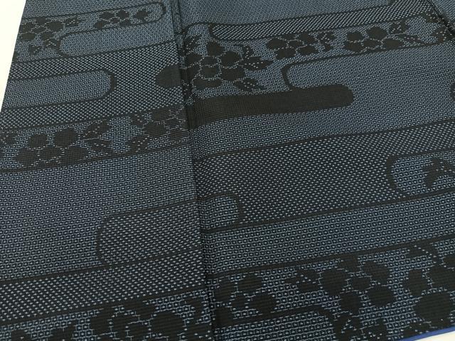平和屋着物■上質な紬 草花文 正絹 逸品 CABD7162xe