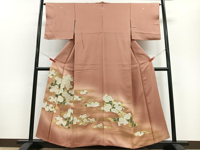 平和屋着物■豪華色留袖 草花文 金彩 正絹 逸品 CABD7176xe