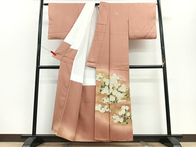 平和屋着物■豪華色留袖 草花文 金彩 正絹 逸品 CABD7176xe
