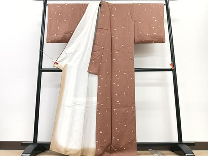 平和屋着物■上質な小紋 梅松文 正絹 逸品 CABD7177xe