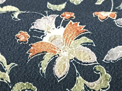 平和屋着物■上質な小紋 草花文 正絹 逸品 CABD7182xe
