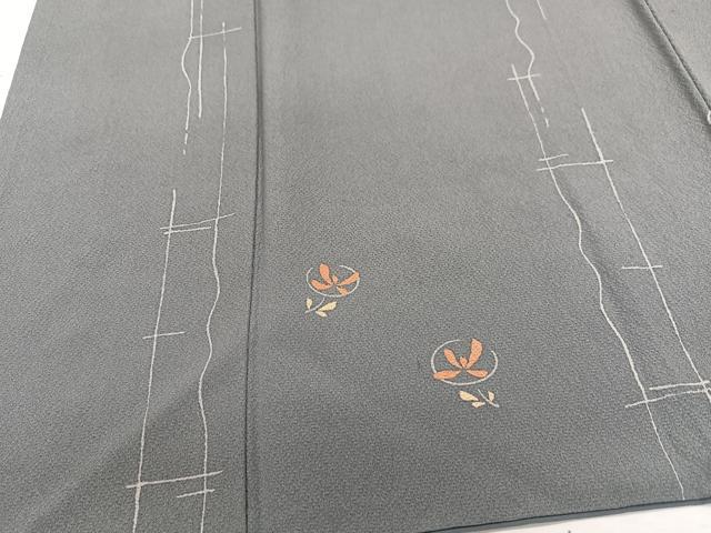 平和屋着物■上質な小紋 草花文 正絹 逸品 CABD7186xe