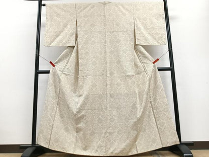 平和屋着物■上質な紬 花菱文 正絹 逸品 CABD7188xe
