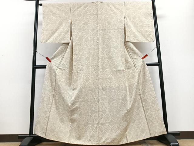 平和屋着物■上質な紬 花菱文 正絹 逸品 CABD7188xe