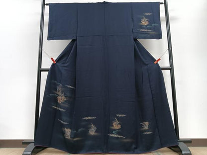 平和屋着物■訪問着 扇面草花文 暈し染め 金彩 正絹 逸品 CABD7190xe