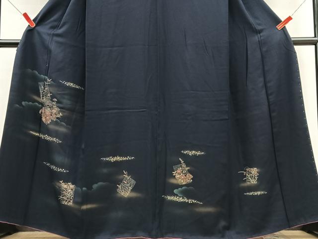 平和屋着物■訪問着 扇面草花文 暈し染め 金彩 正絹 逸品 CABD7190xe