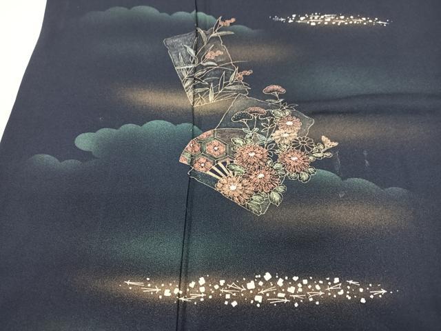 平和屋着物■訪問着 扇面草花文 暈し染め 金彩 正絹 逸品 CABD7190xe
