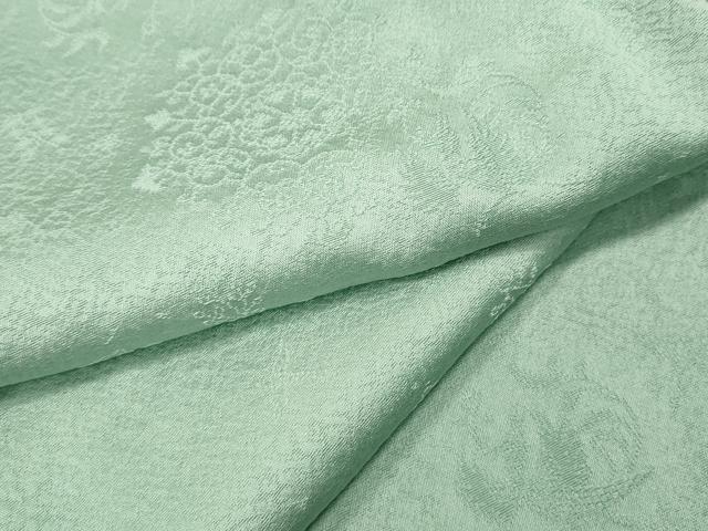 平和屋着物●上質な色無地　鳳凰花地紋　白藍色　正絹　逸品　未使用　CABD7203ut