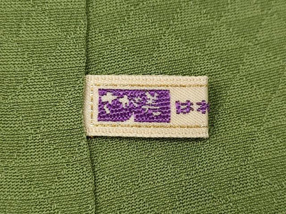 平和屋着物●上質な色無地　枝花地紋　青丹色　さが美扱い　正絹　逸品　CABD7205ut