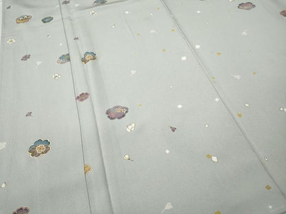 平和屋着物●上質な小紋　舞花文　泊散らし　金彩　正絹　逸品　未使用　CABD7211ut