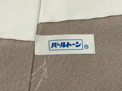 平和屋着物●染色作家　斉藤三才　小紋　霞麻の葉文　暈し染め　正絹　逸品　CABD7219ut