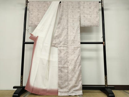 平和屋着物●本場染大島紬　格子柄　正絹　逸品　CABD7220ut