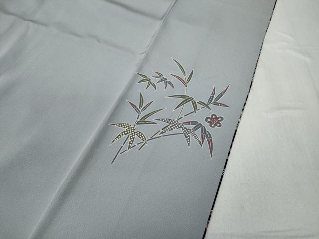 平和屋着物●訪問着　型染め　地紙飛鳥草花文　正絹　逸品　CABD7222ut