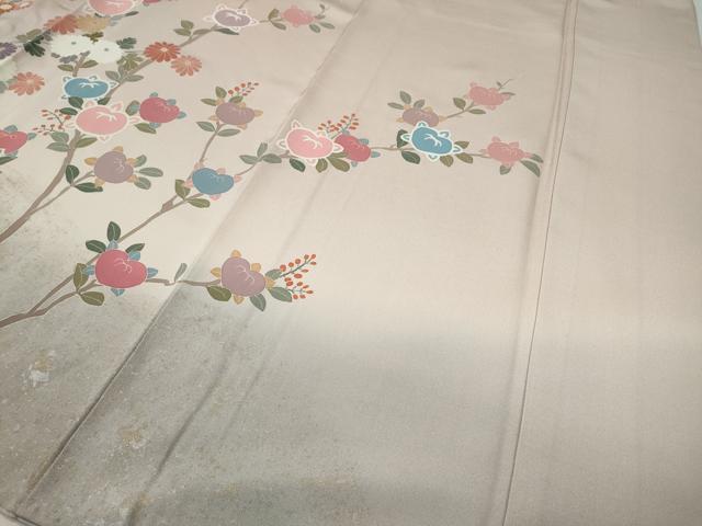 平和屋着物●訪問着　枝橘文　暈し染め　金銀彩　正絹　逸品　CABD7226ut