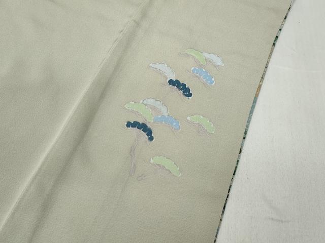 平和屋着物●京友禅作家　外池雅峰　色留袖　駒刺繍　風景草花文　金銀彩　正絹　逸品　CABD7228ut