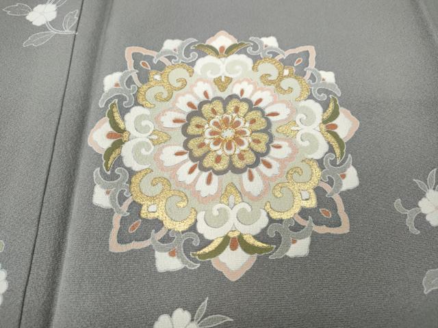 平和屋着物●豪華色留袖　駒刺繍　正倉院花文　金彩　正絹　逸品　CABD7229ut