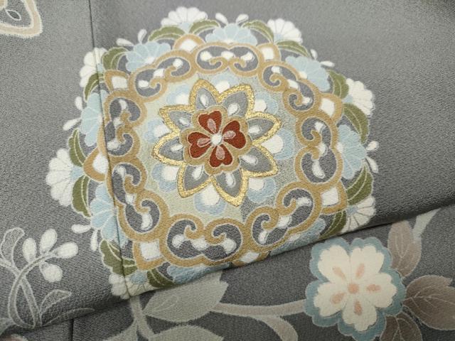 平和屋着物●豪華色留袖　駒刺繍　正倉院花文　金彩　正絹　逸品　CABD7229ut