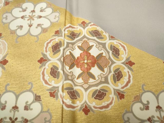 平和屋着物●豪華色留袖　駒刺繍　正倉院吉祥花文　金彩　正絹　逸品　CABD7230ut