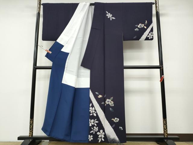 平和屋着物●訪問着　鹿の子舞花文　金彩　正絹　逸品　CABD7232ut