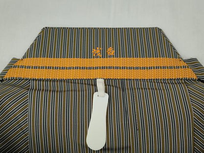 平和屋着物●男性　馬乗り袴　縞　正絹　逸品　CABD7234ut