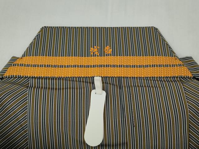 平和屋着物●男性　馬乗り袴　縞　正絹　逸品　CABD7234ut