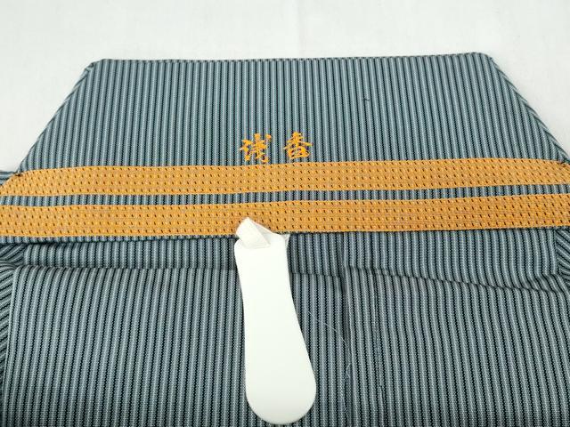 平和屋着物●男性　馬乗り袴　縞　正絹　逸品　未使用　CABD7235ut