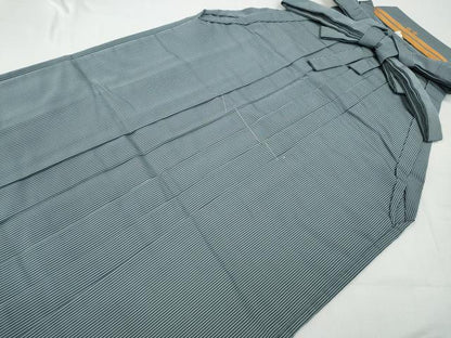 平和屋着物●男性　馬乗り袴　縞　正絹　逸品　未使用　CABD7235ut