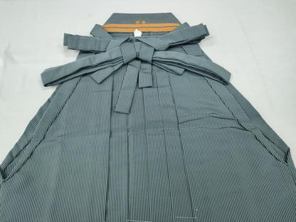 平和屋着物●男性　馬乗り袴　縞　正絹　逸品　未使用　CABD7235ut