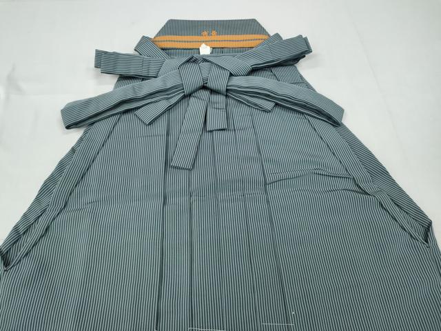 平和屋着物●男性　馬乗り袴　縞　正絹　逸品　未使用　CABD7235ut