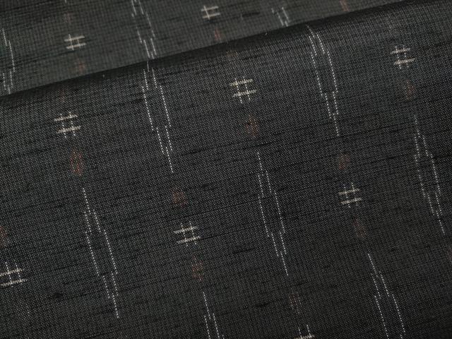 平和屋着物●柿渋紬　自然原手織　吉祥文　証紙付き　正絹　逸品　CABD7240ut
