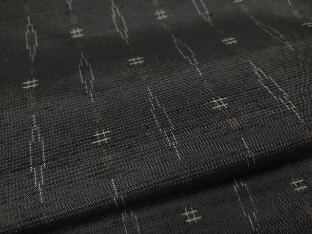 平和屋着物●柿渋紬　自然原手織　吉祥文　証紙付き　正絹　逸品　CABD7240ut