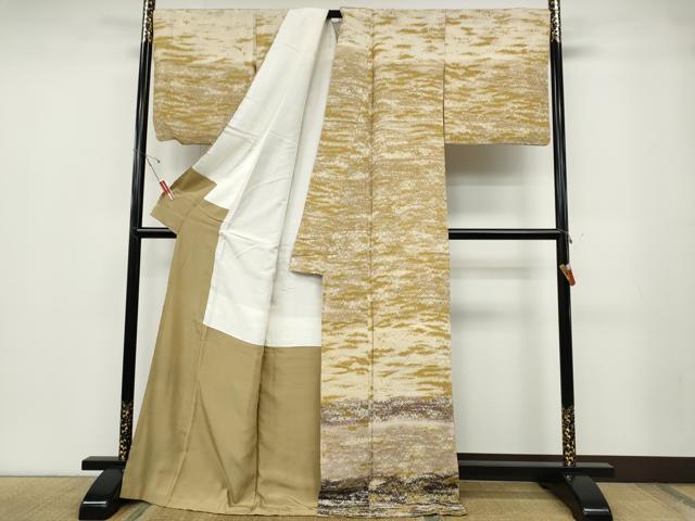 平和屋着物●訪問着　霞文　ロング丈　正絹　逸品　CABD7245ut
