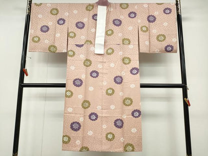 平和屋着物●長襦袢　無双仕立て　舞花文　正絹　逸品　CABD7246ut