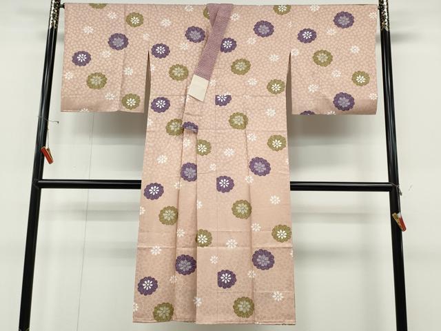 平和屋着物●長襦袢　無双仕立て　舞花文　正絹　逸品　CABD7246ut