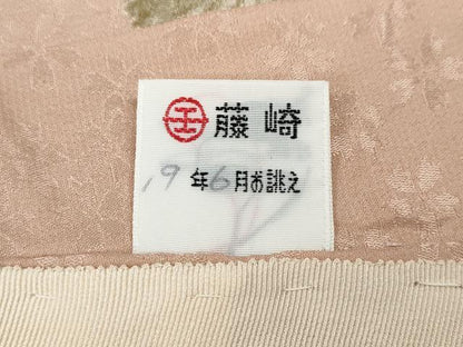 平和屋着物●長襦袢　無双仕立て　舞花文　正絹　逸品　CABD7246ut