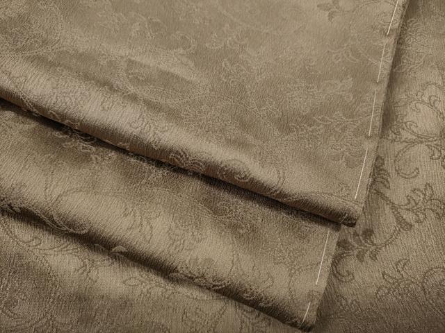 平和屋着物●長襦袢　無双仕立て　花唐草地紋　白茶色　鈴乃屋扱い　正絹　逸品　CABD7247ut
