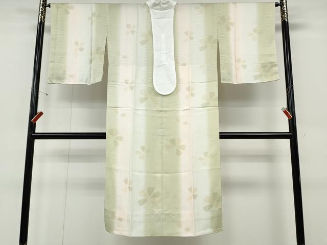 平和屋着物●長襦袢　無双仕立て　舞花文　暈し染め　正絹　逸品　CABD7248ut