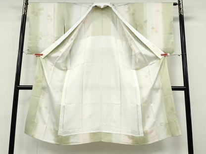 平和屋着物●長襦袢　無双仕立て　舞花文　暈し染め　正絹　逸品　CABD7248ut