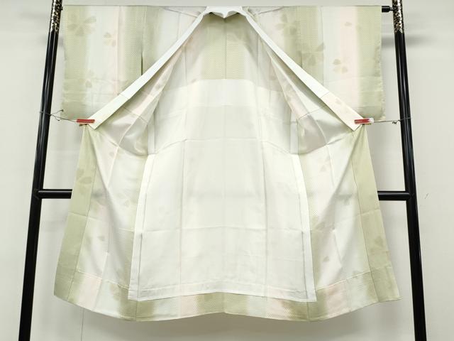 平和屋着物●長襦袢　無双仕立て　舞花文　暈し染め　正絹　逸品　CABD7248ut