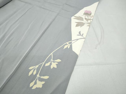 平和屋着物●訪問着　友禅　作家物　切嵌草花文　正絹　逸品　CABD7249ut