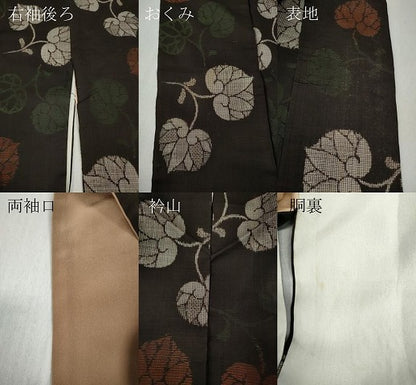 平和屋着物●本場大島紬　葵　割込み絣　正絹　逸品　CABD7252ut